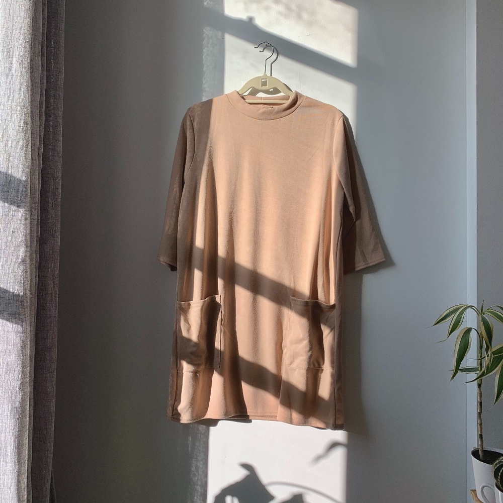 Mock Neck Sweat Dress | Boohoo